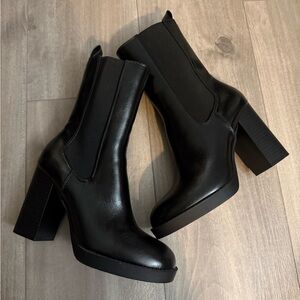 Rampage Black Heeled Boots